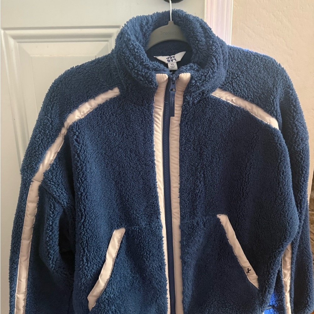 Never worn JoyLab Navy Sherpa Jacket with Cream Trim